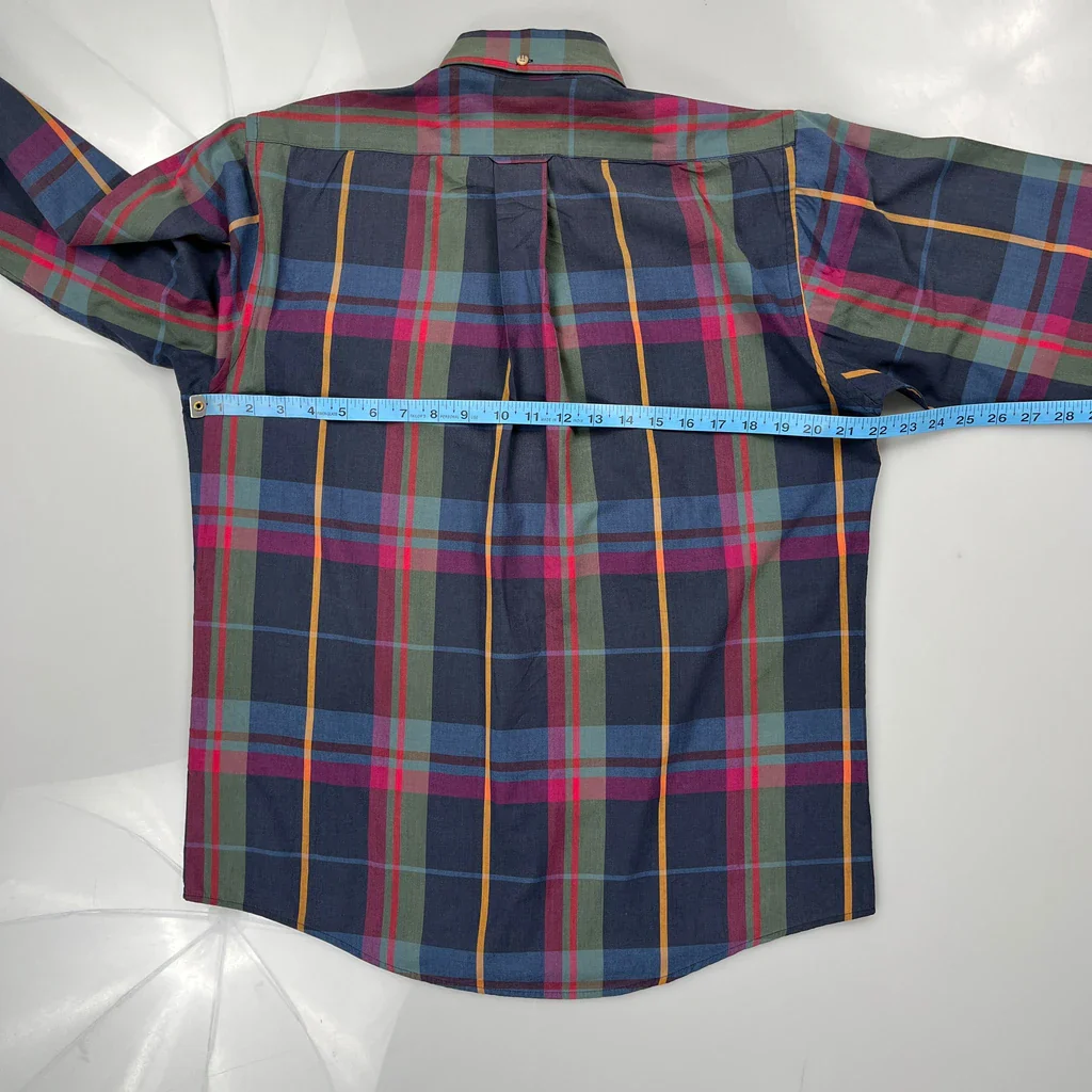 Yorkunit Plaid Gant Checked Shirt - Large Multicoloured Cotton - Image 3