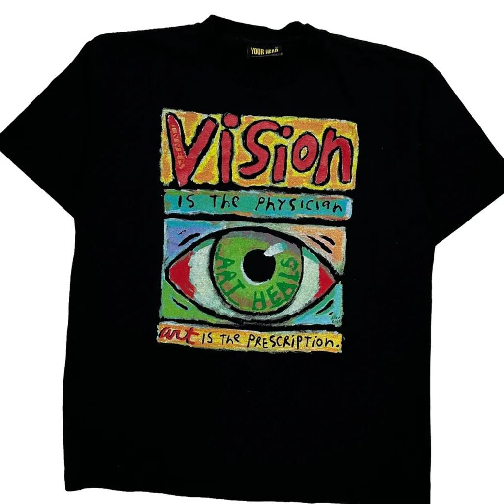 Your Head Goes Here Single Stitch T-Shirt - Large Black Cotton - Image 5