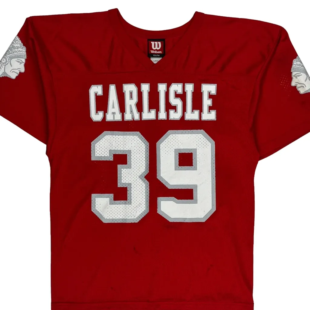 Youth Wilson Carlisle Jersey - Large Red Nylon - Image 5