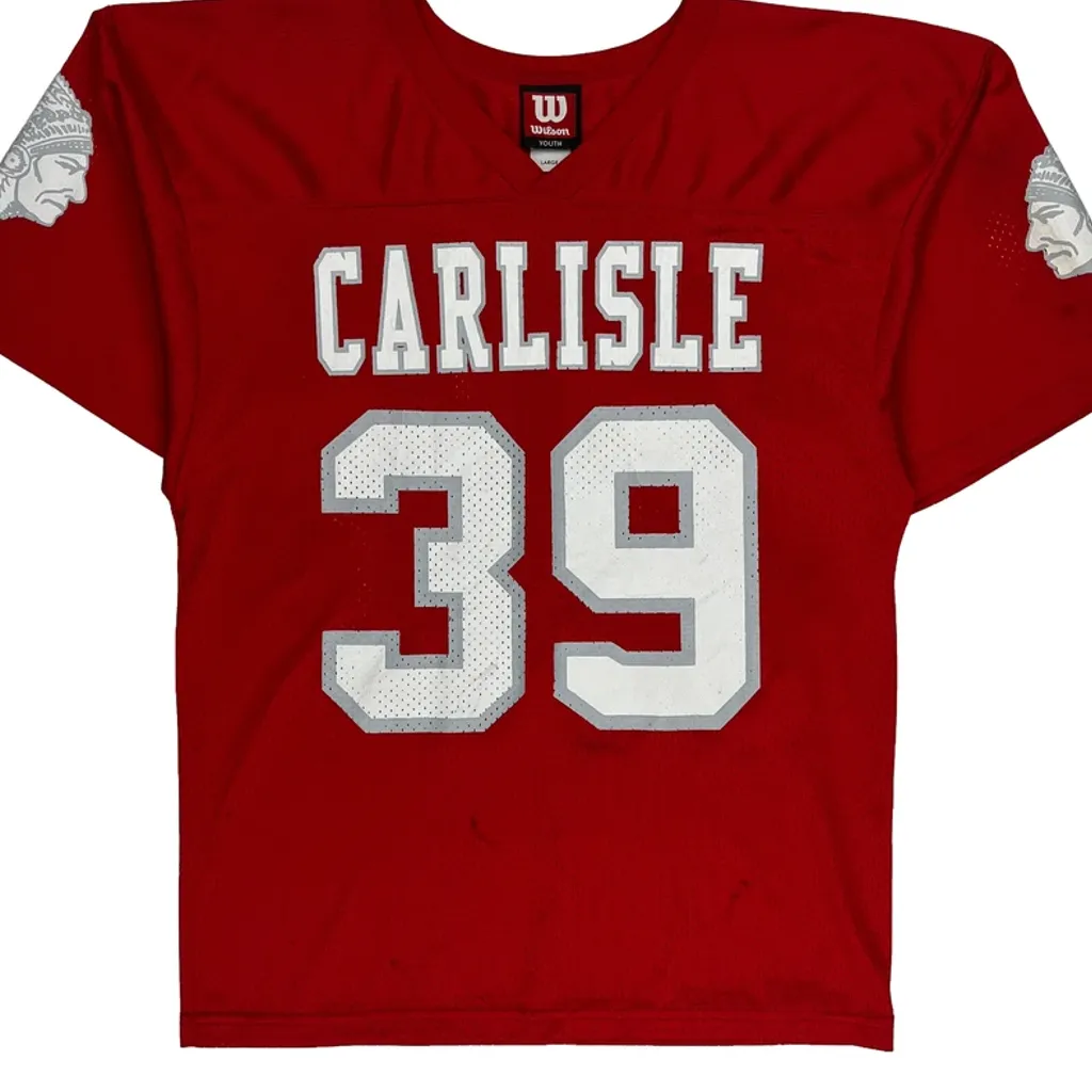 Youth Wilson Carlisle Jersey - Large Red Nylon - Image 6