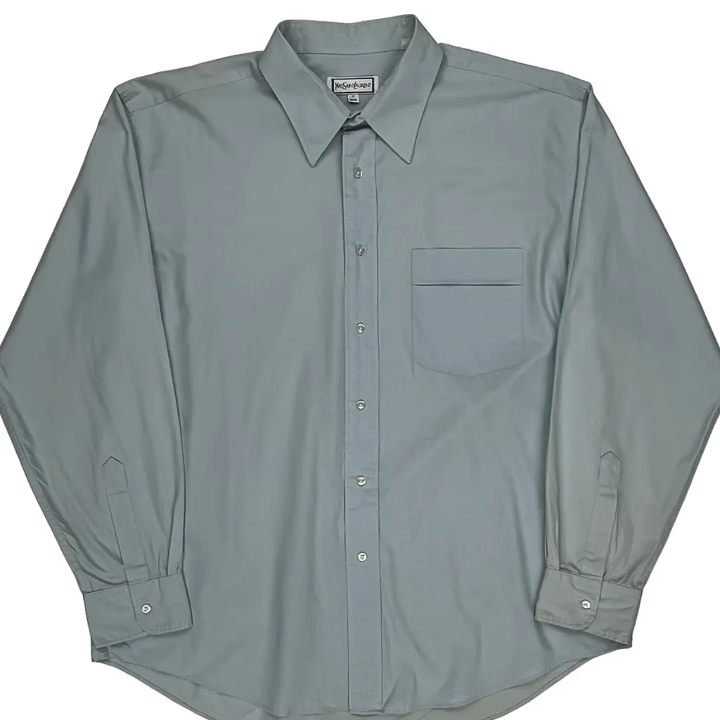 Yves Saint Laurent Shirt - XL Blue Cotton - Image 6