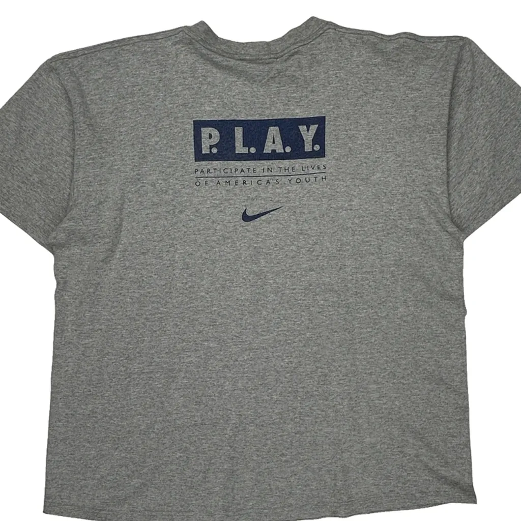 Ywca Girls Sports Program Nike Graphic T-Shirt - Large Gray Cotton - Image 7