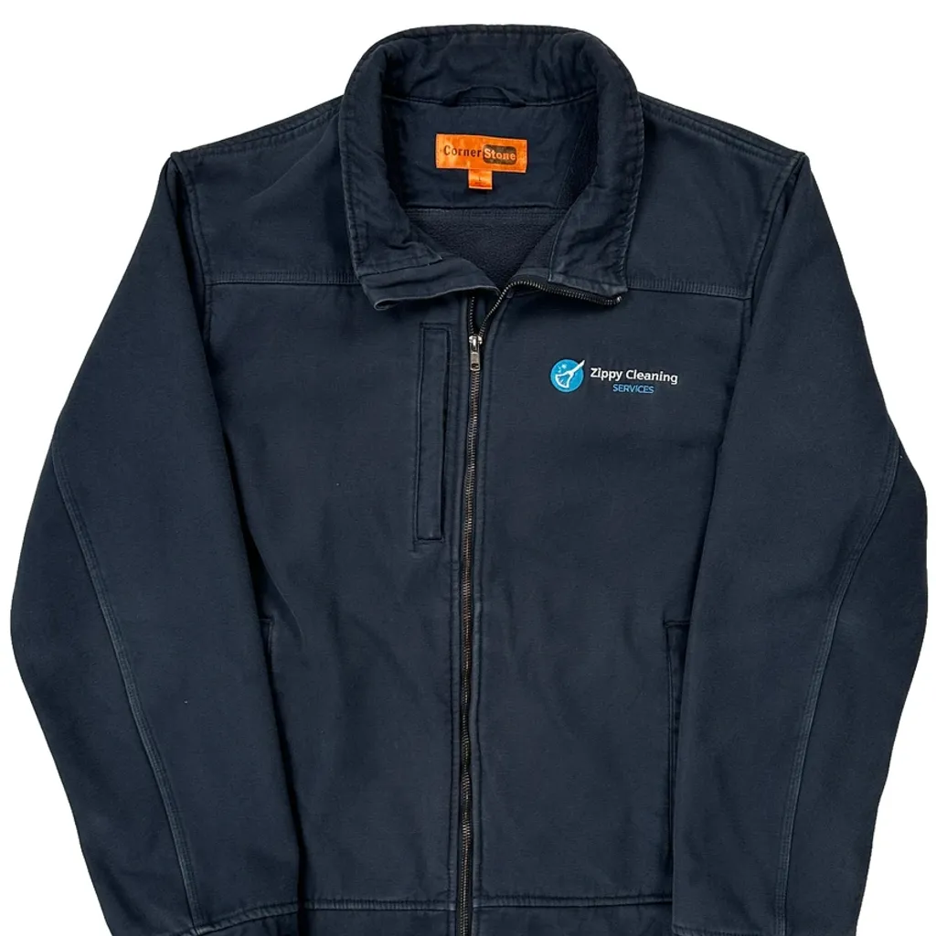 Zippy Cleaning Services Corner Stone Jacket - Large Navy Cotton - Image 4