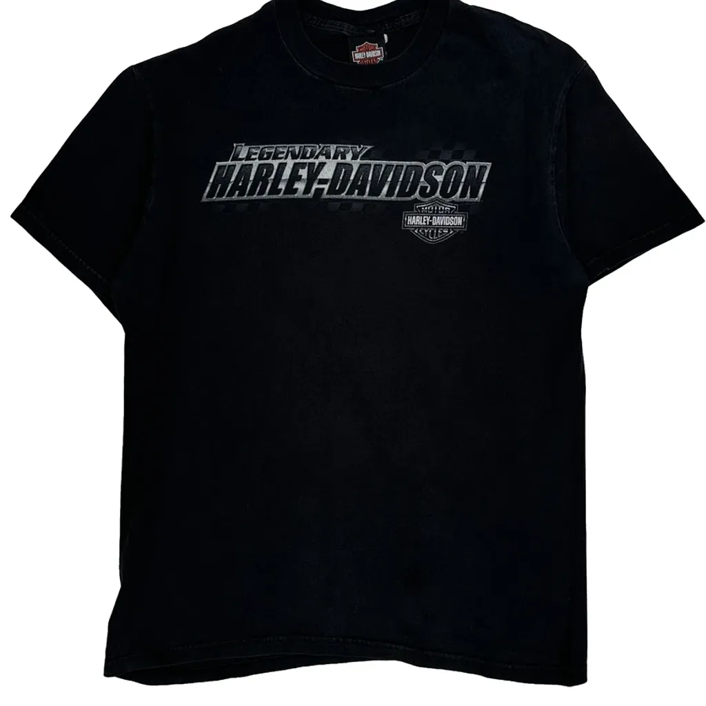 Zips Mackinaw City Harley Davidson Graphic T-Shirt - Medium Black Cotton - Image 6