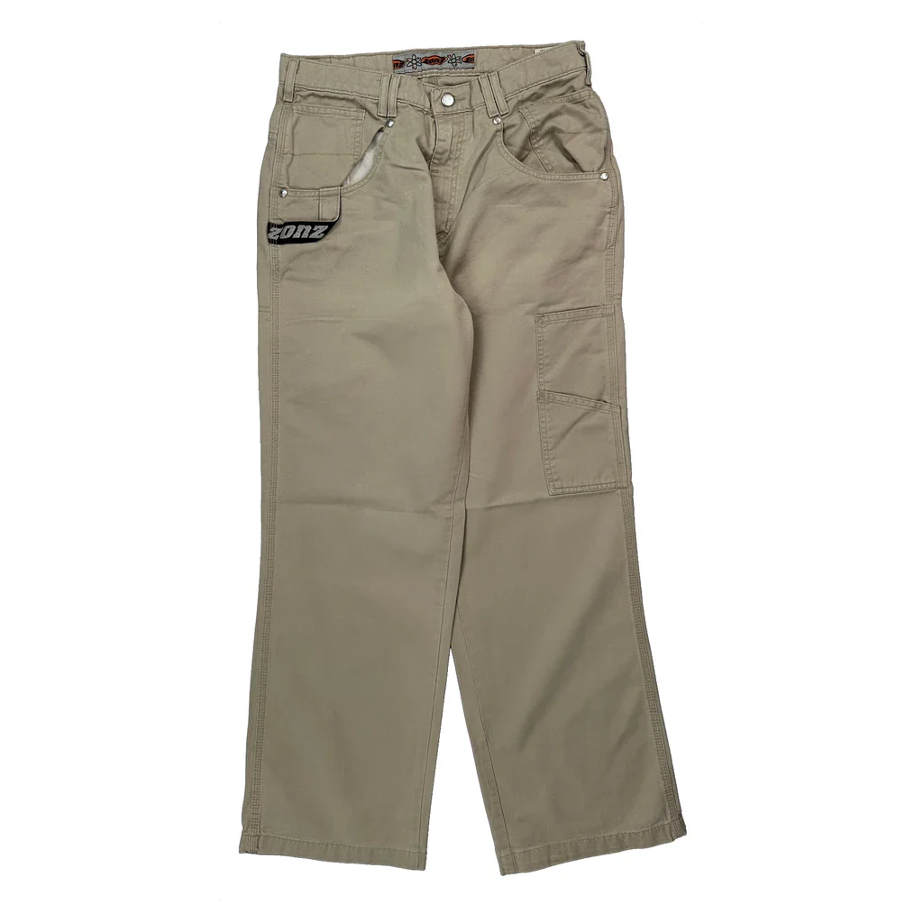 Zonz Cargo Trousers - 30W 32L Beige Cotton - Image 2