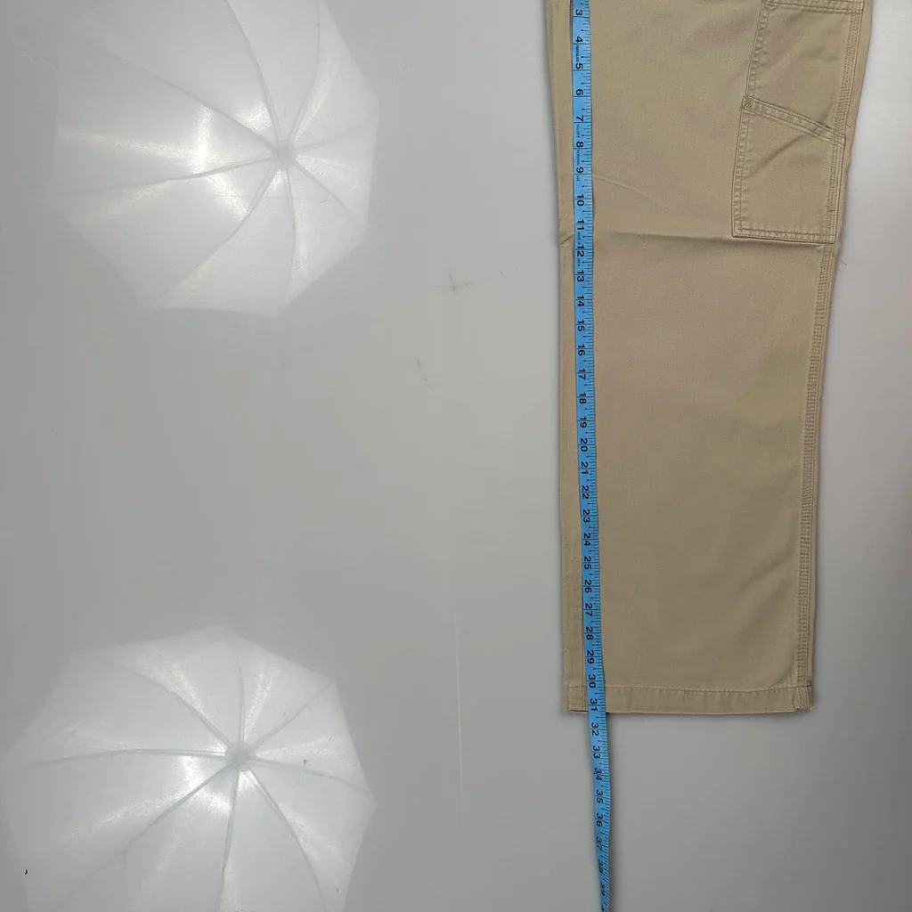 Zonz Cargo Trousers - 30W 32L Beige Cotton - Image 5