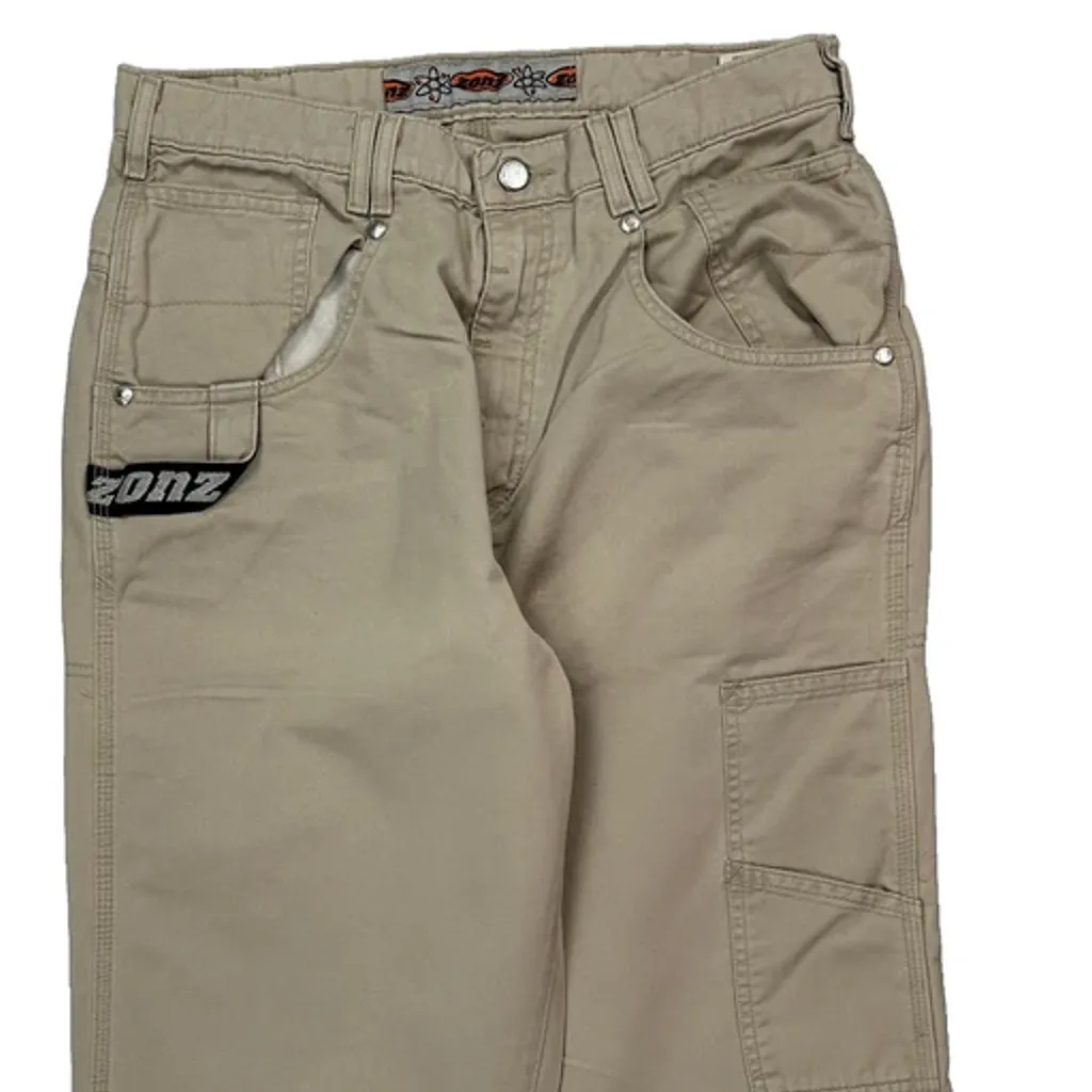 Zonz Cargo Trousers - 30W 32L Beige Cotton - Image 9