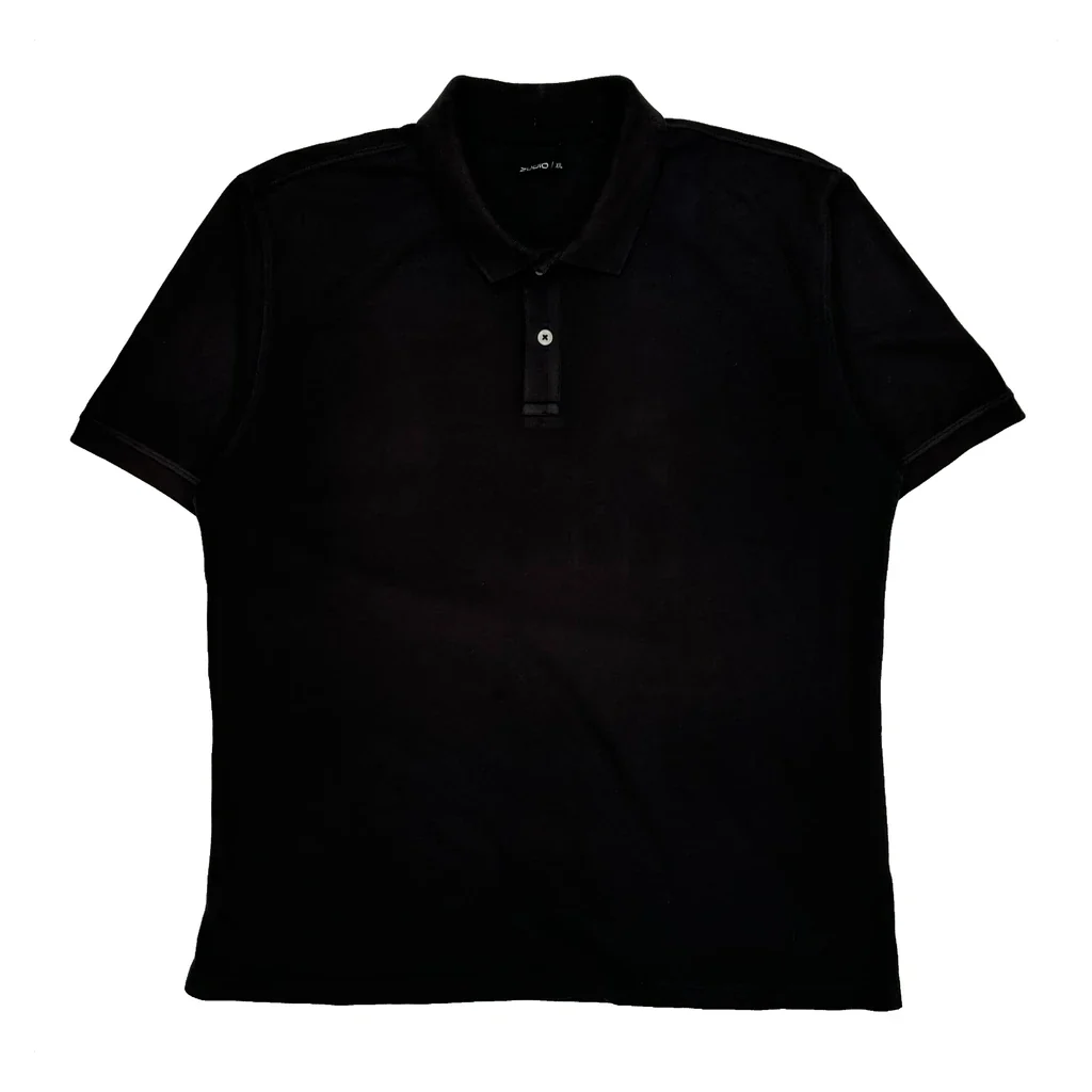 Zudio Polo Shirt - 2XL Black Cotton