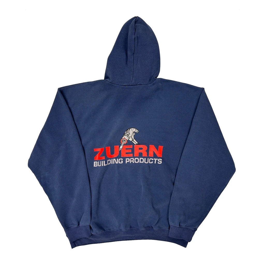 Zuern Building Products Carhartt Hoodie - Large Blue Cotton Blend - Image 2