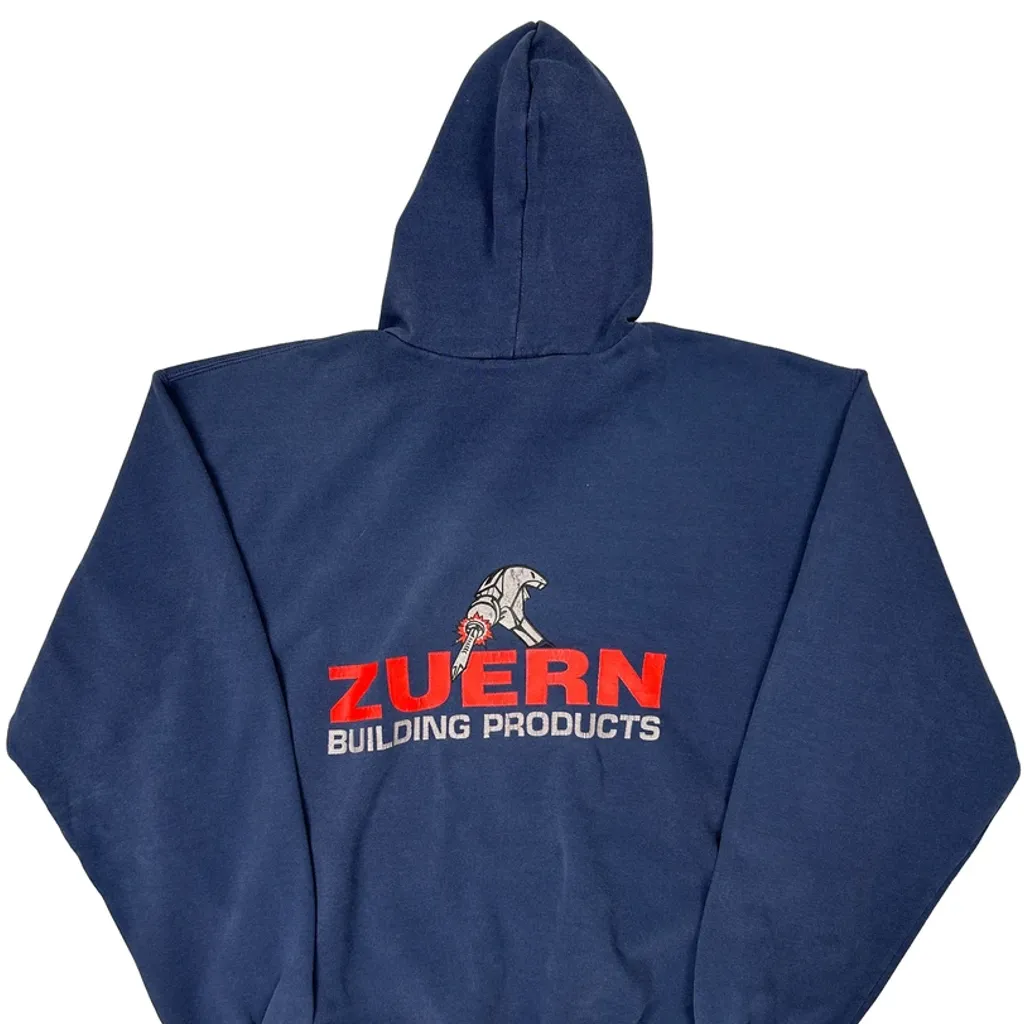 Zuern Building Products Carhartt Hoodie - Large Blue Cotton Blend - Image 6