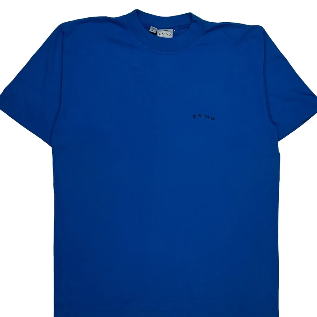 Zyng Single Stitch T-Shirt - Large Blue Cotton - Image 4